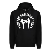 Black caffè e muay thai divertente Premium Hoodie - artisFamous