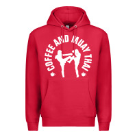 Cardinal caffè e muay thai divertente Premium Hoodie - artisFamous