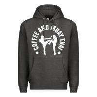 Charcoal Heather caffè e muay thai divertente Premium Hoodie - artisFamous