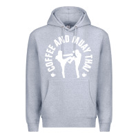 Heather Grey caffè e muay thai divertente Premium Hoodie - artisFamous
