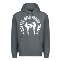 Rock caffè e muay thai divertente Premium Hoodie - artisFamous