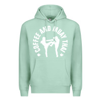 Seafoam caffè e muay thai divertente Premium Hoodie - artisFamous