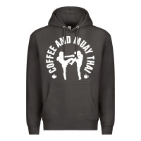 Smoke caffè e muay thai divertente Premium Hoodie - artisFamous