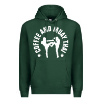 Sports Green caffè e muay thai divertente Premium Hoodie - artisFamous