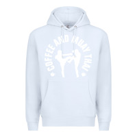 White caffè e muay thai divertente Premium Hoodie - artisFamous