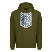 Army Green Titan Japan Premium Hoodie - artisFamous