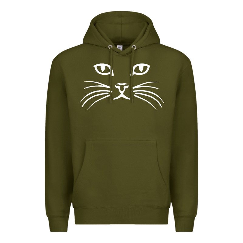 Cat Face Premium Hoodie by artisFamous | Teevron