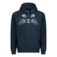 Navy cat face Premium Hoodie - artisFamous