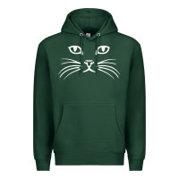 Sports Green cat face Premium Hoodie - artisFamous