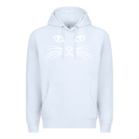 White cat face Premium Hoodie - artisFamous