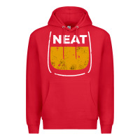 Red neat whiskey glass Premium Hoodie - artisFamous