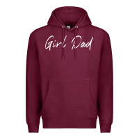 Burgundy girl dad Premium Hoodie - artisFamous