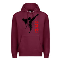 Burgundy shotokan karate Premium Hoodie - artisFamous