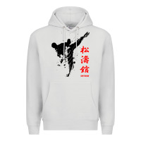 Dove Grey shotokan karate Premium Hoodie - artisFamous