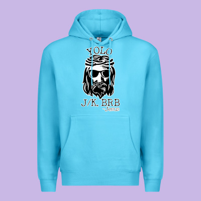 Funny Jesus Easter Yolo Jk Brb Premium Hoodie Designed By Artisfamous