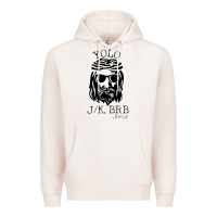 Pale Pink funny jesus easter yolo jk brb Premium Hoodie - artisFamous