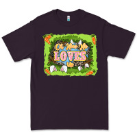 Plum Oh how he loves us Easter Day Premium Tee - LillyAllenDesigns
