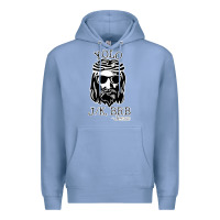 Colony Blue funny jesus easter yolo jk brb Premium Hoodie - artisFamous