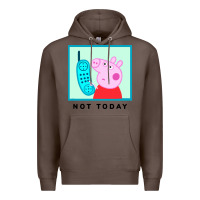 Coffee peppa pig not today Premium Hoodie - artisFamous