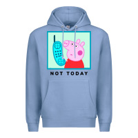 Colony Blue peppa pig not today Premium Hoodie - artisFamous