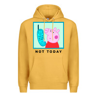 Mustard peppa pig not today Premium Hoodie - artisFamous