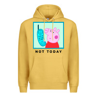 Antique Gold peppa pig not today Premium Hoodie - artisFamous