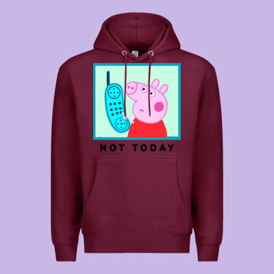 Peppa Pig Not Today Premium Hoodie Designed By Artisfamous