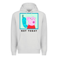 Dove Grey peppa pig not today Premium Hoodie - artisFamous