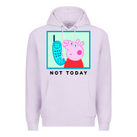 Lilac peppa pig not today Premium Hoodie - artisFamous