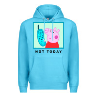 Ocean Blue peppa pig not today Premium Hoodie - artisFamous