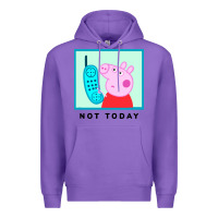 Purple peppa pig not today Premium Hoodie - artisFamous