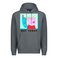 Rock peppa pig not today Premium Hoodie - artisFamous
