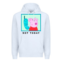 White peppa pig not today Premium Hoodie - artisFamous