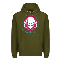 Army Green spider girl Premium Hoodie - artisFamous