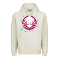 Oatmeal Heather spider girl Premium Hoodie - artisFamous