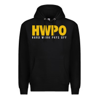 Black HWPO - HARD WORK PAYS OFF Premium Hoodie - artisFamous