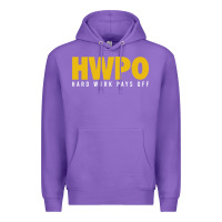 Purple HWPO - HARD WORK PAYS OFF Premium Hoodie - artisFamous