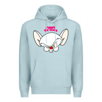 Blue Mist pinky and the brain big face Premium Hoodie - artisFamous