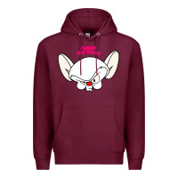Burgundy pinky and the brain big face Premium Hoodie - artisFamous