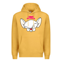 Mustard pinky and the brain big face Premium Hoodie - artisFamous
