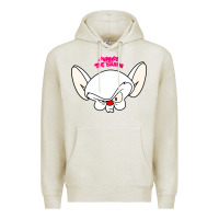 Oatmeal Heather pinky and the brain big face Premium Hoodie - artisFamous