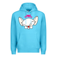 Ocean Blue pinky and the brain big face Premium Hoodie - artisFamous