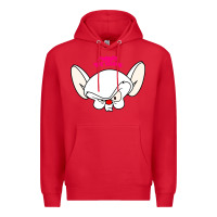 Red pinky and the brain big face Premium Hoodie - artisFamous