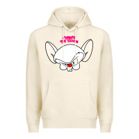 Tofu pinky and the brain big face Premium Hoodie - artisFamous