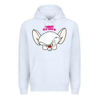 White pinky and the brain big face Premium Hoodie - artisFamous