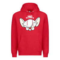 Red pinky and the brain big face Premium Hoodie - artisFamous