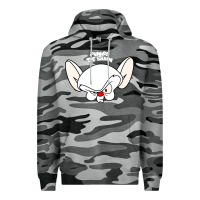 Slate Camo pinky and the brain big face Premium Hoodie - artisFamous