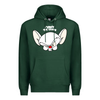 Sports Green pinky and the brain big face Premium Hoodie - artisFamous
