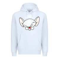 White pinky and the brain big face Premium Hoodie - artisFamous