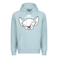 Blue Mist pinky and the brain big face Premium Hoodie - artisFamous